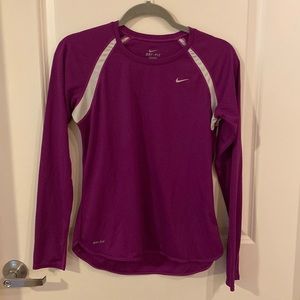 Purple Nike Dri-Fit Long Sleeve